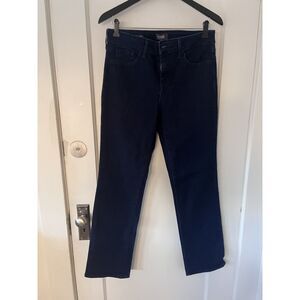 Womens NYDJ Marilyn Straight Indigo Blue Size 8 Jeans Pants